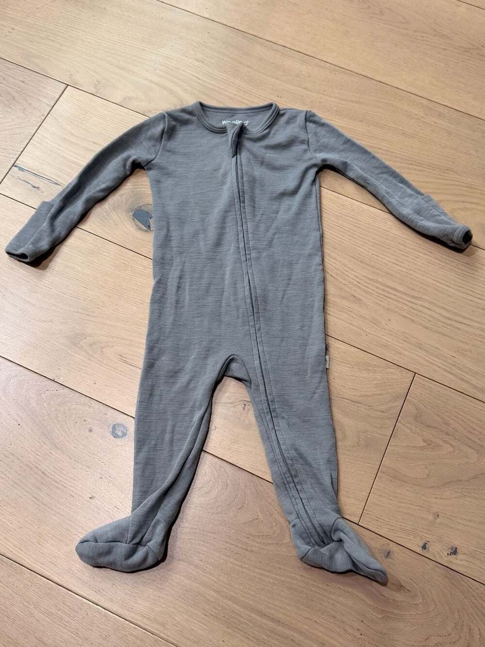 Woolino 100% Merino Wool Footed Baby Pajama Sleeper, Size 6-9 Months